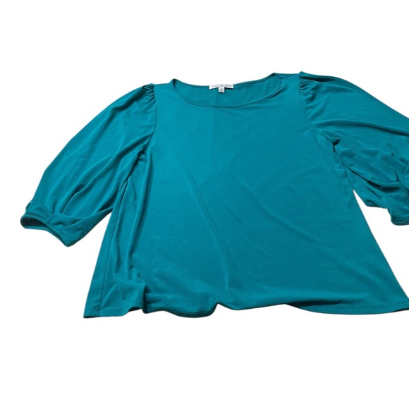 Green Envelope Teal Blouse - Picture 1 of 4